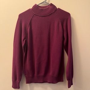 Maroon Cozy Mock Turtleneck Sweater